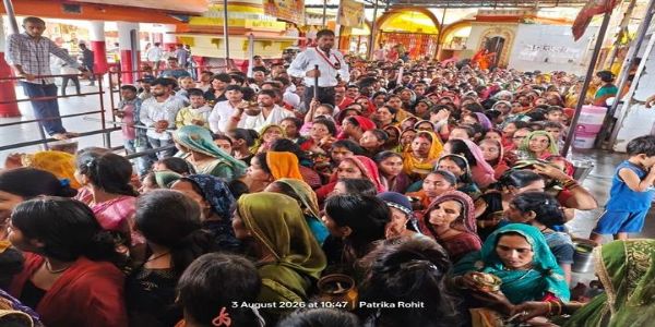 सतनाः सावन के पहले सोमवार श्री गैबीनाथ स्वामी मंदिर में उमड़ा आस्था का सैलाब