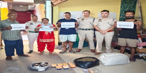 वशिष्ठ पुलिस का नशा विरोधी अभियान, महिला समेत दो गिरफ्तार