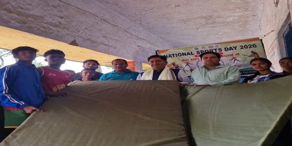 राष्ट्रीय खेल दिवस पर झारखंड के मलखंब खिलाड़ियों ने दिखाया दमखम
