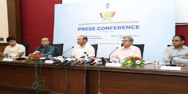 ब्रिक्स संस्कृति कार्य समूह और संस्कृति मंत्रियों की बैठक 5 से 8 अगस्त तक भोपाल में