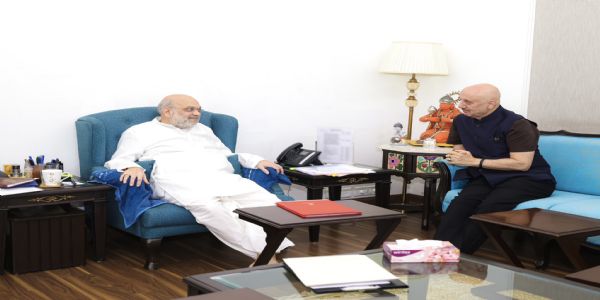 अभिनेता अनुपम खेर ने गृहमंत्री अमित शाह से की मुलाकात