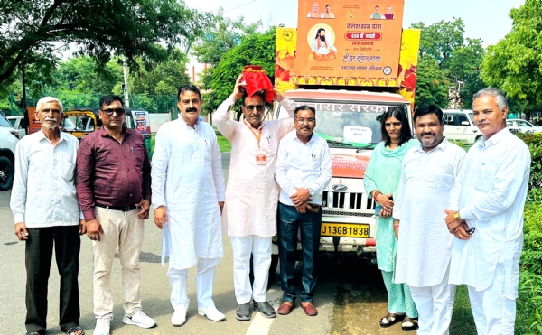 संत रविदास समरसता रथों का जयपुर से शुभारंभ, बीकानेर देहात पदाधिकारियों ने की सहभागिता