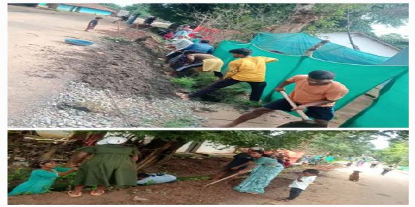 कोंडागांव जिले के कोपरा पंचायत में जनप्रतिनिधि व ग्रामीणों ने किया श्रमदान