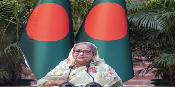 बांग्लादेश की पूर्व प्रधानमंत्री शेख हसीना (फाइल फोटो)। बांग्लादेश की पूर्व प्रधानमंत्री शेख हसीना (फाइल फोटो)।