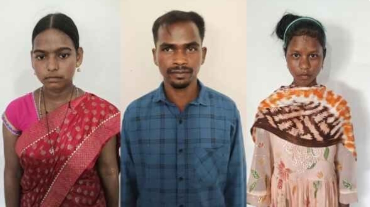 जोनल कमेटी सदस्य सालुका कायम उर्फ सालुका और महिला माओवादी पिंकी और कोदोमुनी कोड़ा की फाइल फोटो