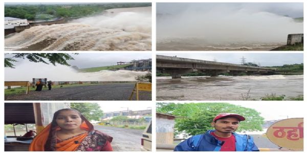 उमरिया : बारिश के बीच जोहिला बांध के पांच गेट खुले, तेज बहाव देखने उमड़े लोग