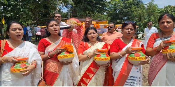 स्थान बदला, लेकिन आकर्षण बरकरार—सेंट्रल कॉलोनी दुर्गा पूजा की खूंटी पूजा संपन्न