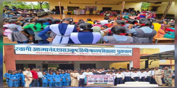 नानगुर पुलिस ने किया साइबर अपराध मुक्त बस्तर जागरूकता अभियान का आयाेजन