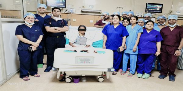बिहार की 48 वर्षीय महिला की अम्बेडकर अस्पताल में सफल बाईपास सर्जरी