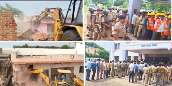 मुख्यमंत्री की सख्ती के बाद जहरीली शराबकांड के आरोपियों पर चला बुलडोजर, चंदू राजपूत समेत पांच मकान जमींदोज