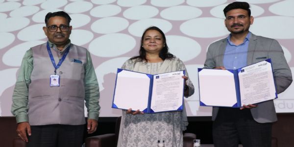 मथुरा : संस्कृति विश्वविद्यालय और एजुनेट फाउंडेशन के मध्य हुआ एमओयू