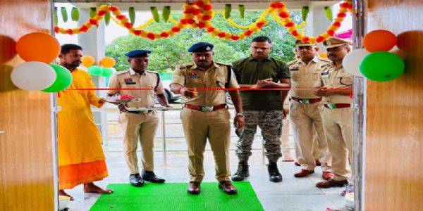 बीजापुर एसपी ने थाना इलमिड़ी के नवीन थाना भवन का किया लोकार्पण