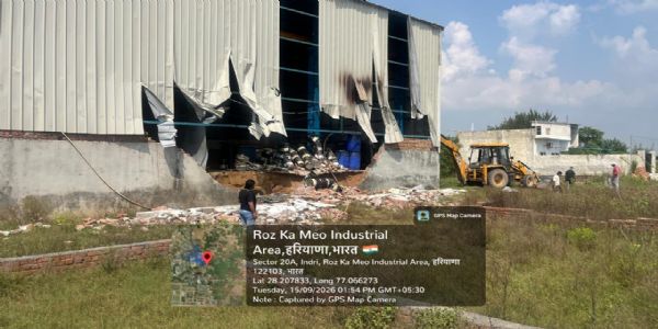 नूंह में अवैध कॉलोनी पर चला प्रशासन का पीला पंजा
