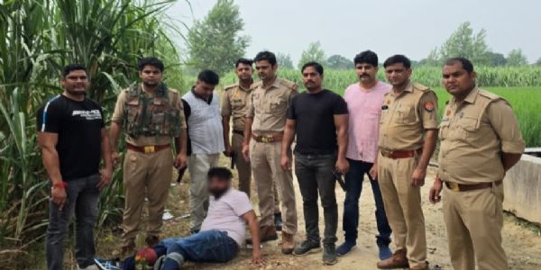 पुलिस मुठभेड़ में 25 हजार का इनामी बदमाश गिरफ्तार