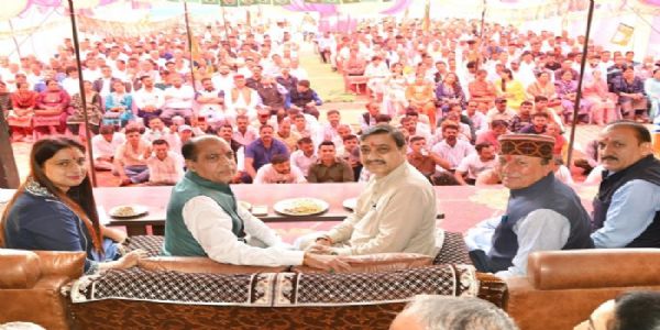 सिरमौर में जयराम ठाकुर का कांग्रेस सरकार पर निशाना, बाेले - किशाऊ बांध परियोजना माेदी सरकार की देन