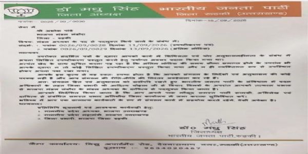भाजपा में बड़ा एक्शन, लंढौरा मंडल अध्यक्ष पदमुक्त