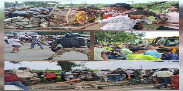 रांची में एचईसी की जमीन से अतिक्रमण हटाने के दौरान बवाल, पथराव और लाठीचार्ज