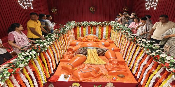 धमतरी में प्रयागराज के लेटे हुए हनुमान जी की तर्ज पर गणेशजी