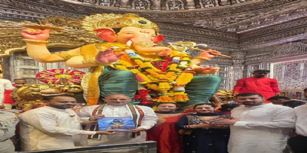 राज्यपाल कविन्द्र गुप्ता ने मुंबई में लालबागचा राजा के किए दर्शन, महाराष्ट्र के राज्यपाल से की शिष्टाचार भेंट