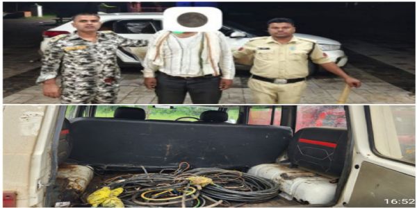 राजगढ़ः विद्युत केबल चोरी के मामले में आरोपित गिरफ्तार, 10.50 लाख का माल जब्त