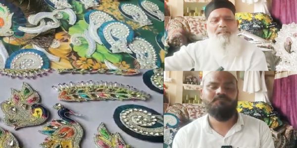 मथुरा : मुस्लिम कारीगरों के हाथों तैयार हो रहीं ठाकुरजी की पोशाकें