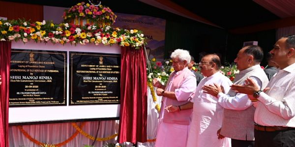 उपराज्यपाल ने पुरमंडल और उत्तरवेहिनी में विरासत स्थलों के जीर्णोद्धार और पुनर्स्थापन की आधारशिला रखी