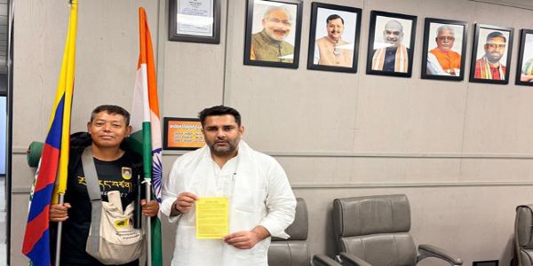 तिब्बत की आजादी की मांग लेकर सोनीपत पहुंची रंगज़ेन पदयात्रा