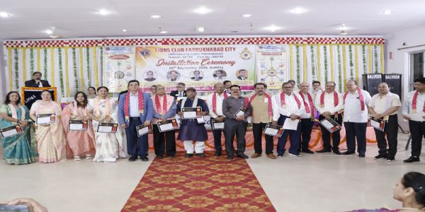 मुदित टण्डन बने फर्रुखाबाद लाॅयंस क्लब के अध्यक्ष,शपथ ग्रहण समारोह सम्पन्न