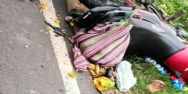 सड़क हादसे में बाइक चालक की मौत