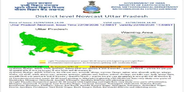 प्रयागराज समेत कई जिलों में गरज-चमक के साथ हल्की बारिश के आसार