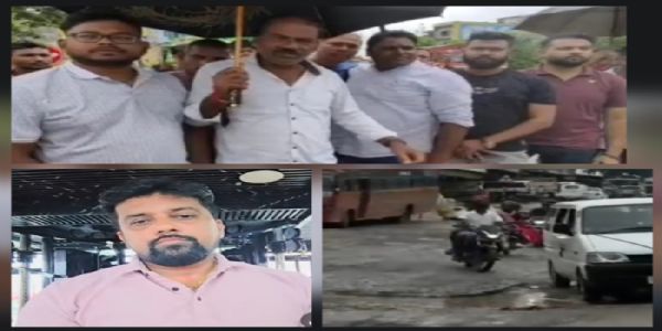 गीदम नगर पंचायत के भाजपा अध्यक्ष ने वीडियो जारी कर सरकार से सड़क निर्माण की मांग