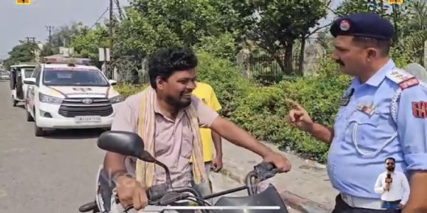 यातायात नियम तोड़ने वालों पर ट्रैफिक पुलिस का शिकंजा, डीटीआई ने वाहन चालकों को पढ़ाया नियमों का पाठ