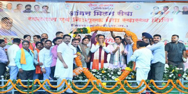 मुख्यमंत्री साय ने 21 विकास कार्यों का किया लोकार्पण एवं शिलान्यास