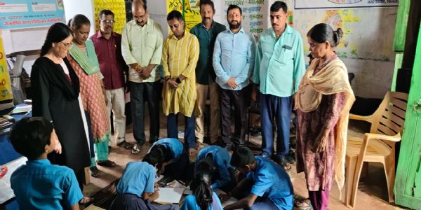 भाजपा के सेवा संकल्प अभियान के तहत चित्रकला प्रतियोगिता आयोजित