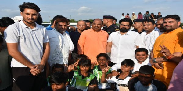 नूंह: नशे से दूर रहकर खेलों से जुड़ें युवा: सांसद कार्तिकेय शर्मा
