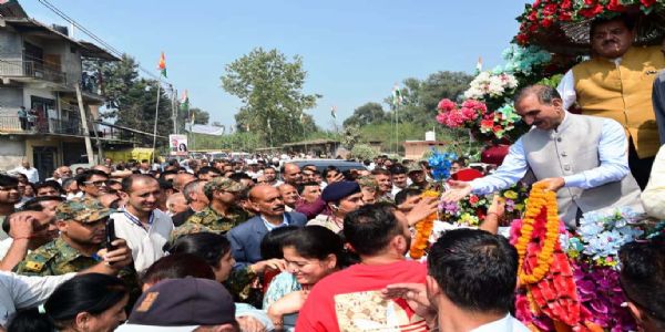 मंडी के कंसा चौक में रैली कर मुख्यमंत्री सुक्खू ने भरी चुनावी हुंकार