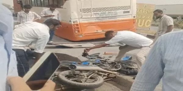 हरियाणा रोडवेज बस की टक्कर से मामा-भांजी की मौत, महिला गंभीर घायल