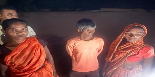 कन्हर नदी के तेज बहाव में फंसे तीन ग्रामीणों का देर रात रेस्क्यू