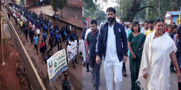 सेवा संकल्प अभियान : जशपुर में वॉकथॉन के जरिए गूंजा नशामुक्त समाज का संदेश