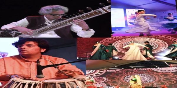 यूपीआईटीएस में पद्मश्री पं. शिवनाथ मिश्र की सितार प्रस्तुति, कथक, सुगम संगीत और थारू नृत्य ने बांधा समां