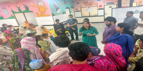 सेवा संकल्प अभियान के तहत बच्चों के स्वास्थ्य, पोषण व टीकाकरण को किया जागरूक