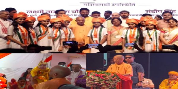 मुख्यमंत्री योगी ने मथुरा काे दी 1,051 करोड़ रुपये के विकास कार्यों की सौगात,बोले- विदेशी आक्रांताओं ने मंदिर तोड़े, पर श्रीकृष्ण की स्मृति को नहीं मिटा पाए