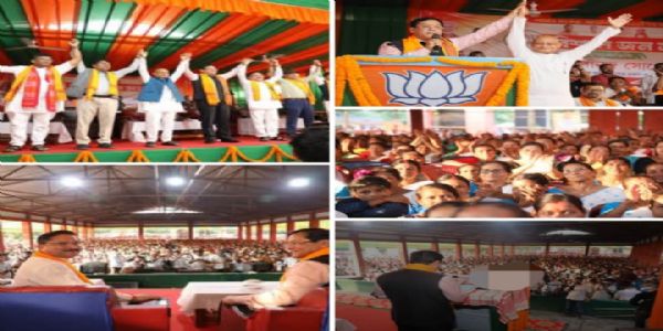 नगांव-मोरीगांव में सोनोवाल ने किया भाजपा उम्मीदवार के लिए चुनाव प्रचार