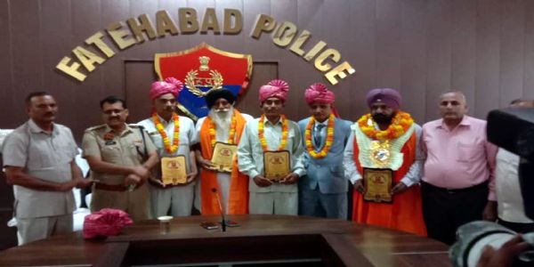 फतेहाबाद पुलिस विभाग से पांच सब-इंस्पेक्टर हुए सेवानिवृत