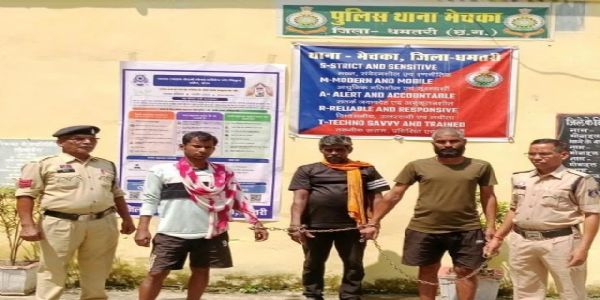 मवेशियों को ओडिशा ले जा रहे तीन तस्कर गिरफ्तार, 32 गोवंश मुक्त
