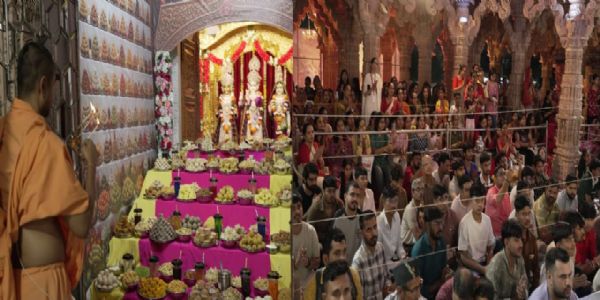 अक्षरधाम मंदिर में 15 हजार श्रद्धालुओं ने किए ठाकुरजी के दर्शन