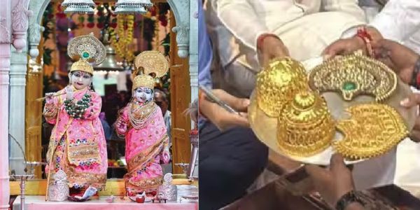 ग्वालियर में 120 करोड़ के आभूषणों से सजे राधा-कृष्ण, दर्शन के लिए उमड़ रही भीड़