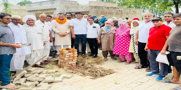 सोनीपत:पांच करोड़ की पेयजल पाइप लाइन का शिलान्यास