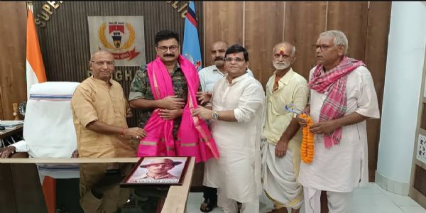 श्रावणी मेला की सफलता पर एसपी प्रवीण पुष्कर सम्मानित