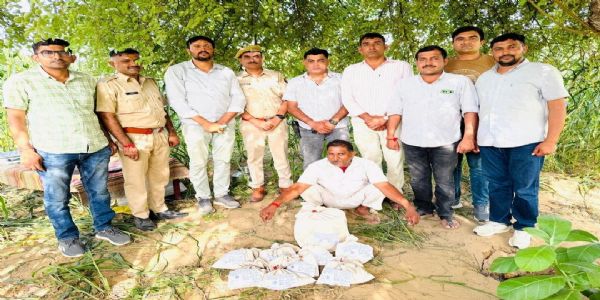 बैर के पेड़ के नीचे गड्ढे में छिपा रखी थी अफीम: एएनटीएफ ने पकड़ी 8.202 किलो खेप
